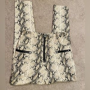 Honey Punch brand Snakeskin up leather pants size medium